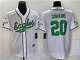 Men's Philadelphia Eagles #20 Brian Dawkins White Cool Base Baseball Stitched Jersey,baseball caps,new era cap wholesale,wholesale hats